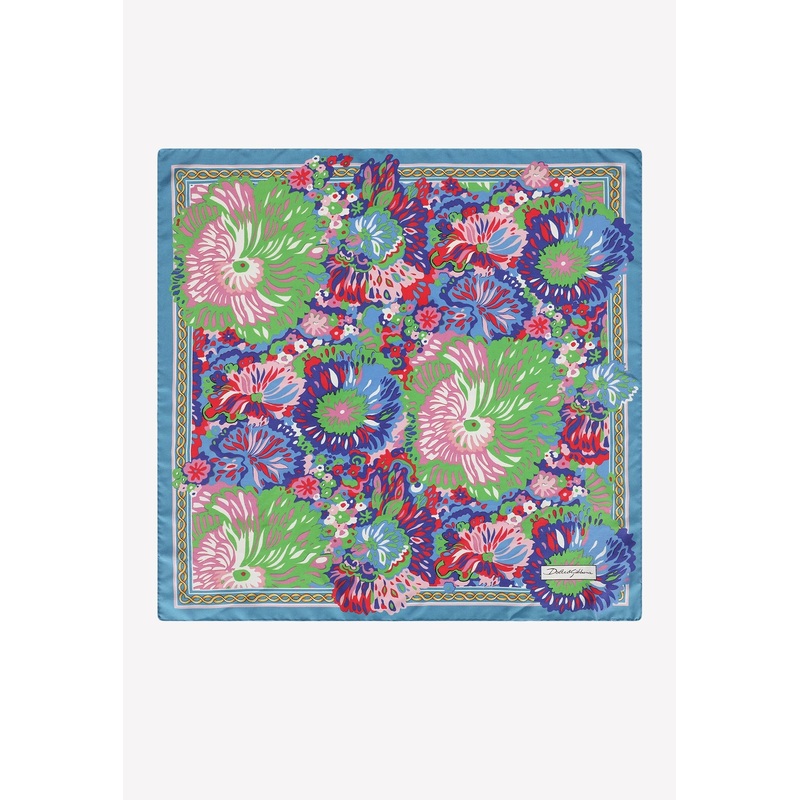 60's Print Twill Scarf