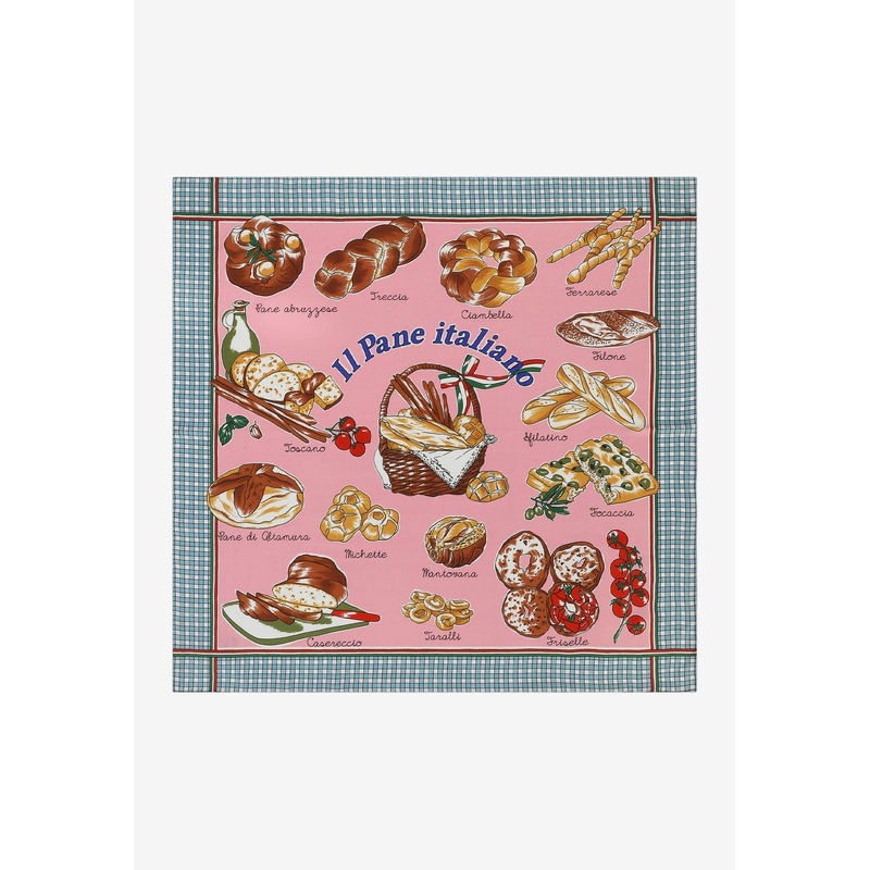 Bread Print Silk Scarf