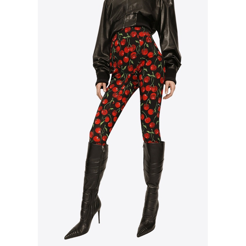 Cherry-Print Leggings