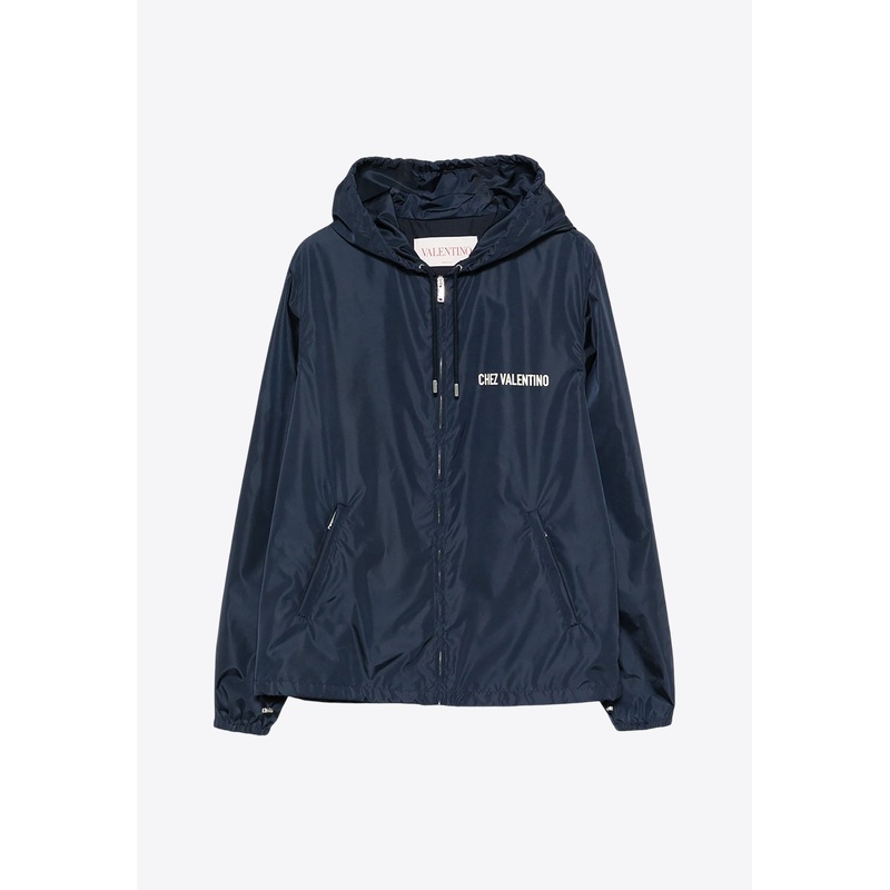 Chez Logo Print Windbreaker Jacket