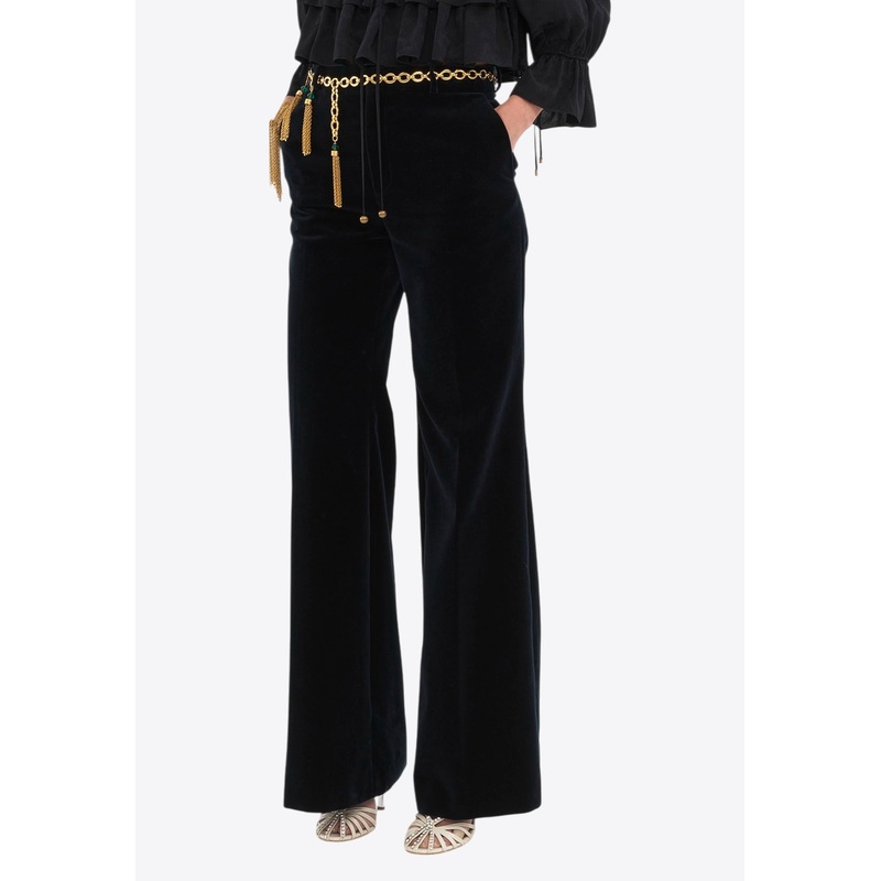 Flared Velvet Pants
