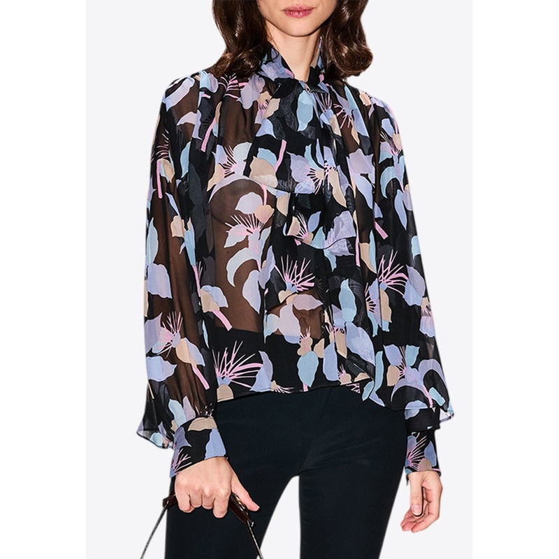 Floral Print Silk Georgette Blouse