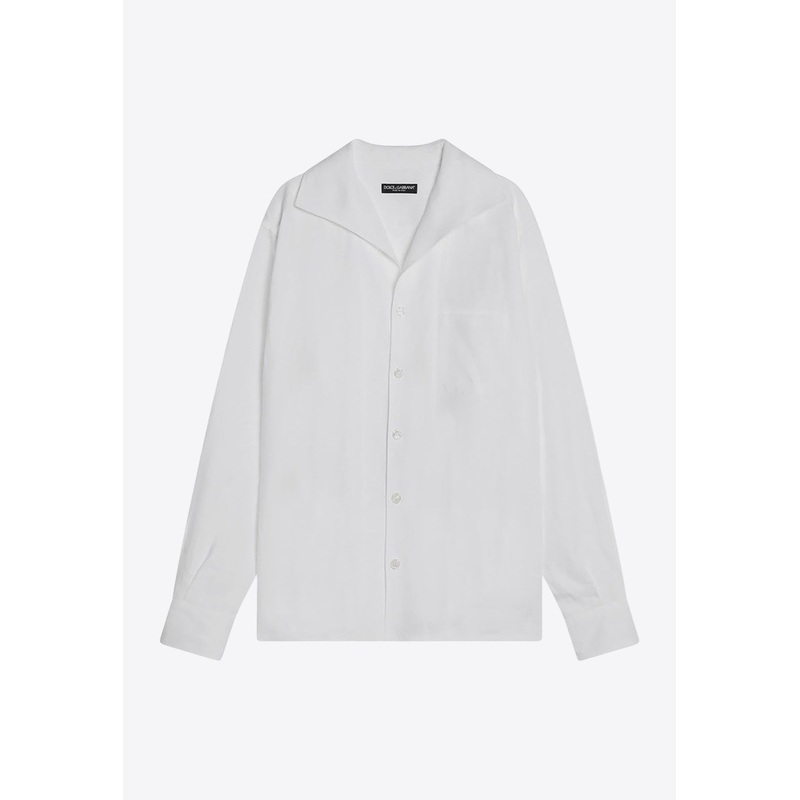 Long-Sleeved Linen Shirt