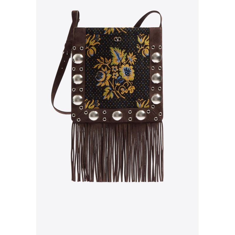 Nellcote Jacquard Fringed Crossbody Bag