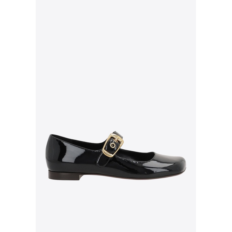 Polly Patent Leather Mary-Jane Ballet Flats