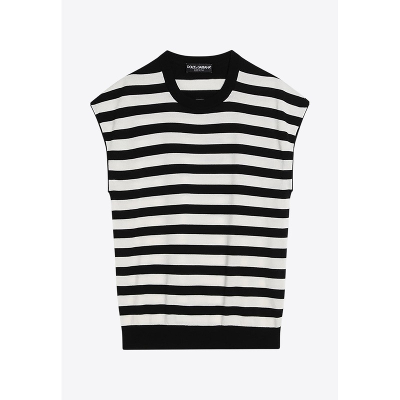 Sleeveless Striped T-shirt