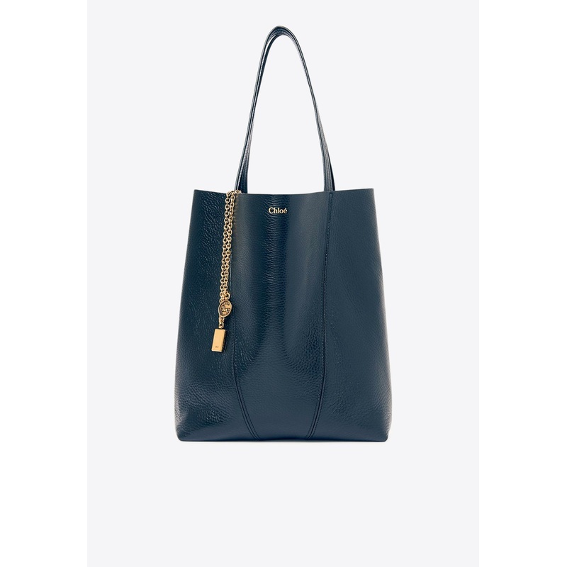 Spin Grained Leather Tote Bag