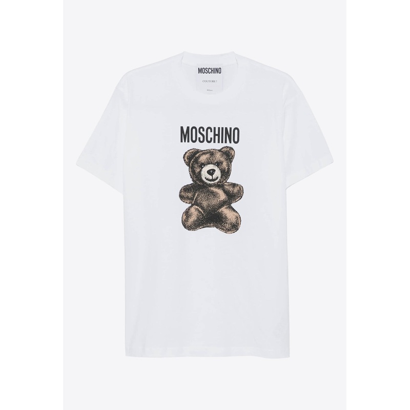 Teddy Bear Print Crewneck T-shirt