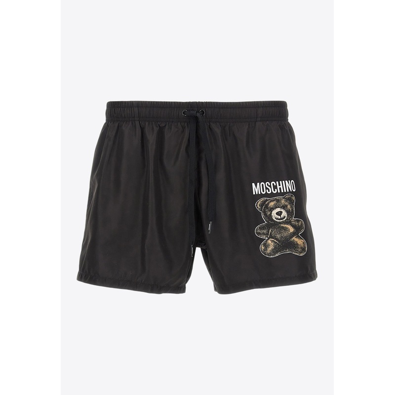 Teddy Bear Print Swim Shorts