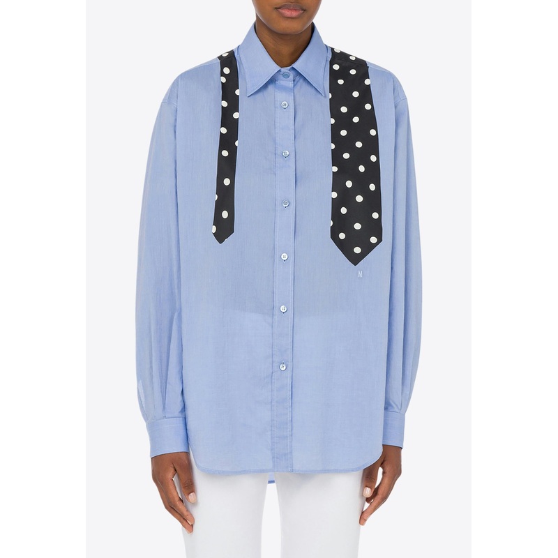 Tie Print Poplin Shirt