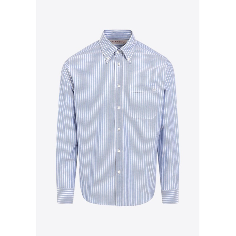 VLogo Striped Long-Sleeved Shirt