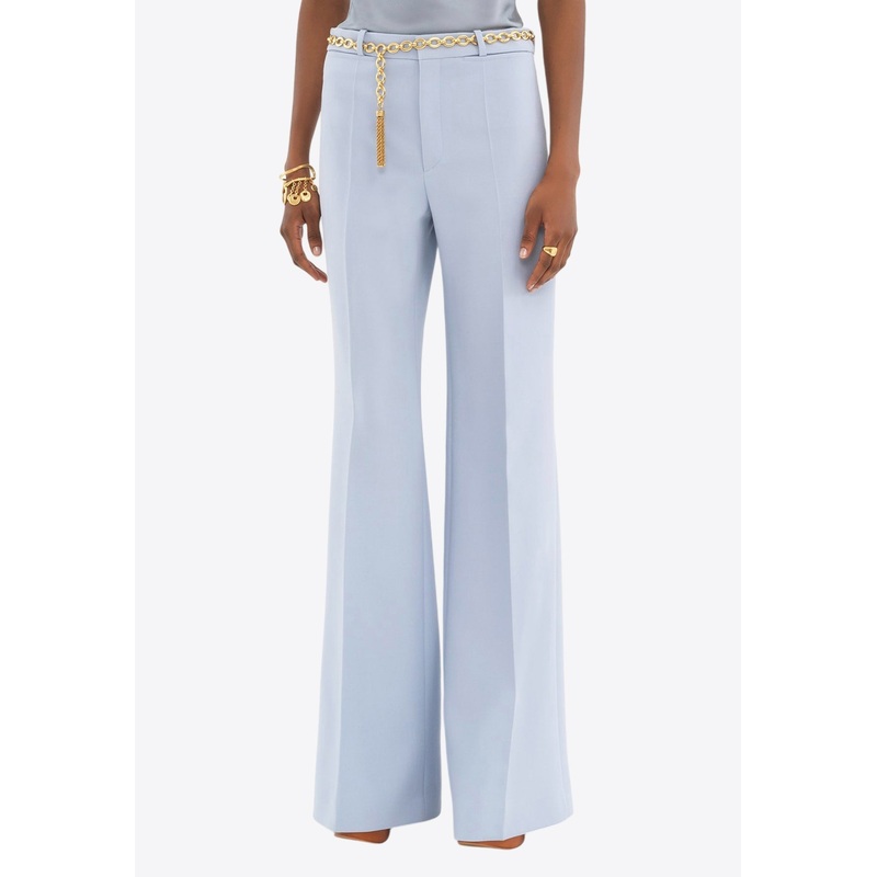 Wool Crepe Tailored Pants