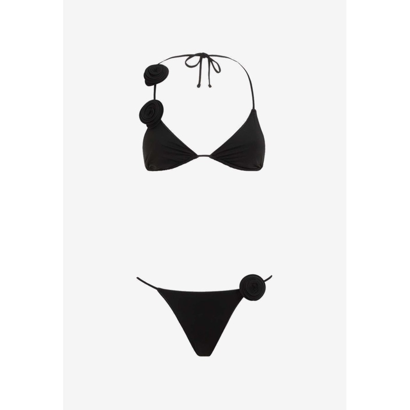 Ashar Flower Applique Bikini