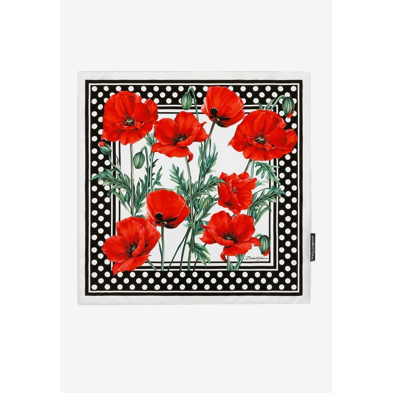 Carnation-Print Twill Band