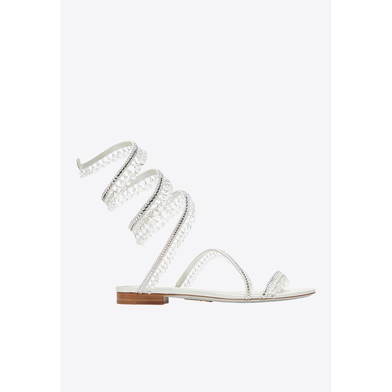 Chandelier Crystal Flat Sandals