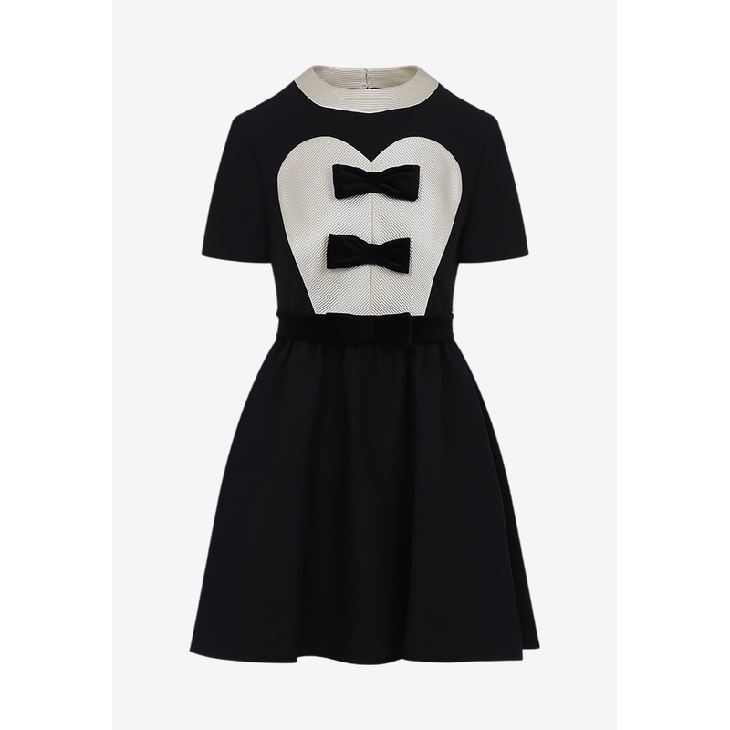 Double-Bow Mini Dress