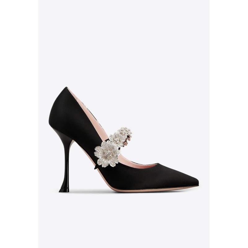 Efflorescence 100 Mary-Jane Satin Pumps