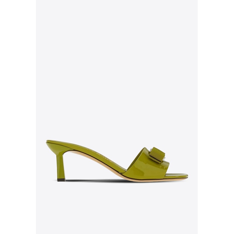 Glo 55 Vara Bow Patent Leather Mules