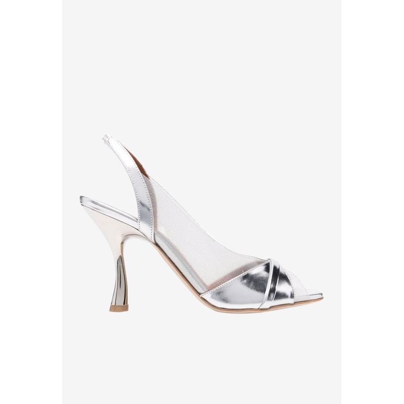 Iris 90 Slingback Metallic Sandals