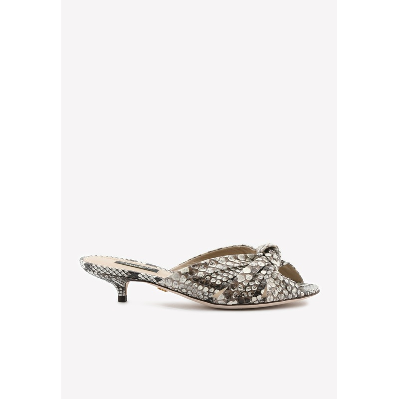 Keira 40 Python Print Leather Mules