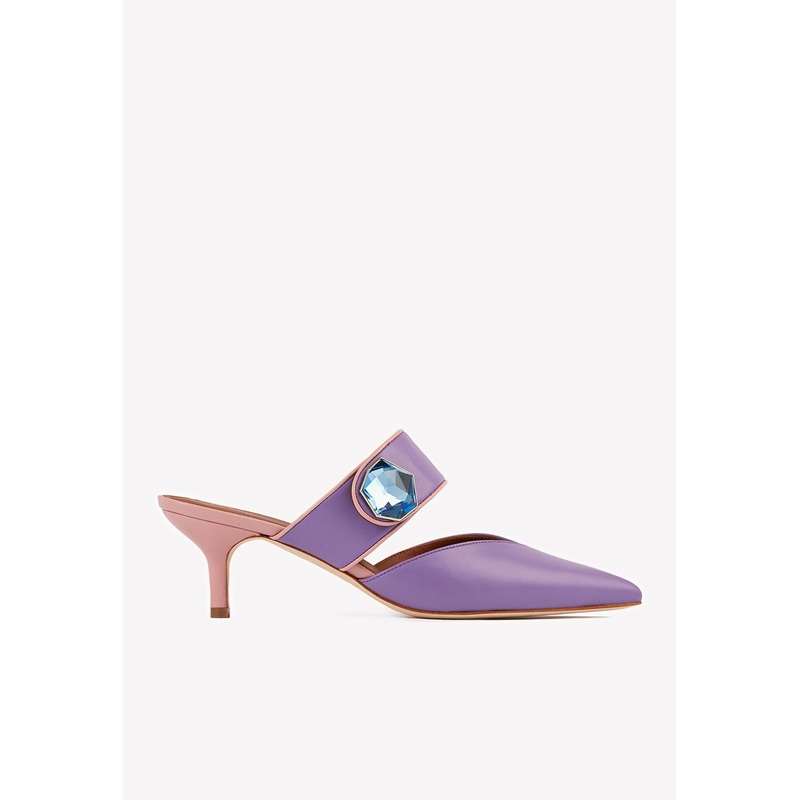 Lola 45 Crystal-Embellished Mules in Nappa Leather