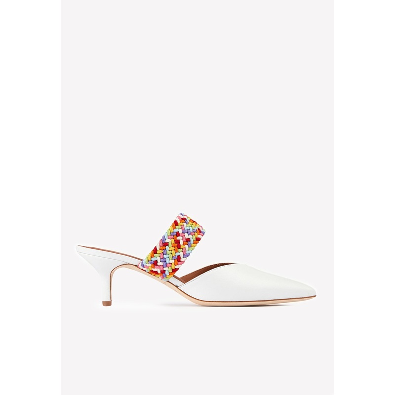 Maisie 45 Nappa Leather Mules with Braided Strap