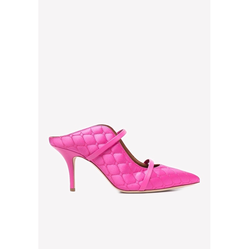 Maureen 70 Quilted Satin Mules