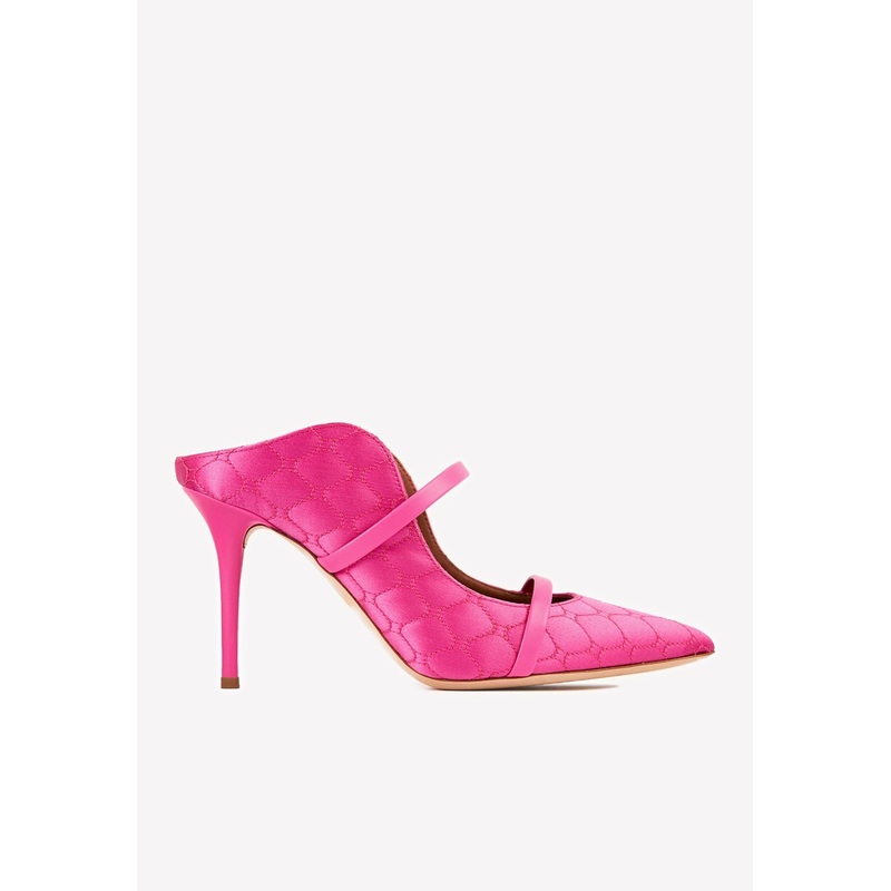 Maureen 85 Quilted Satin Mules