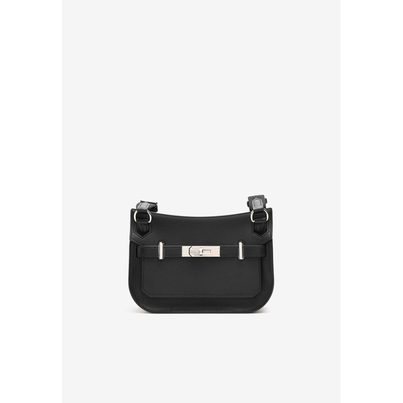 Mini Jypsiere in Black Evergrain Leather with Palladium Hardware