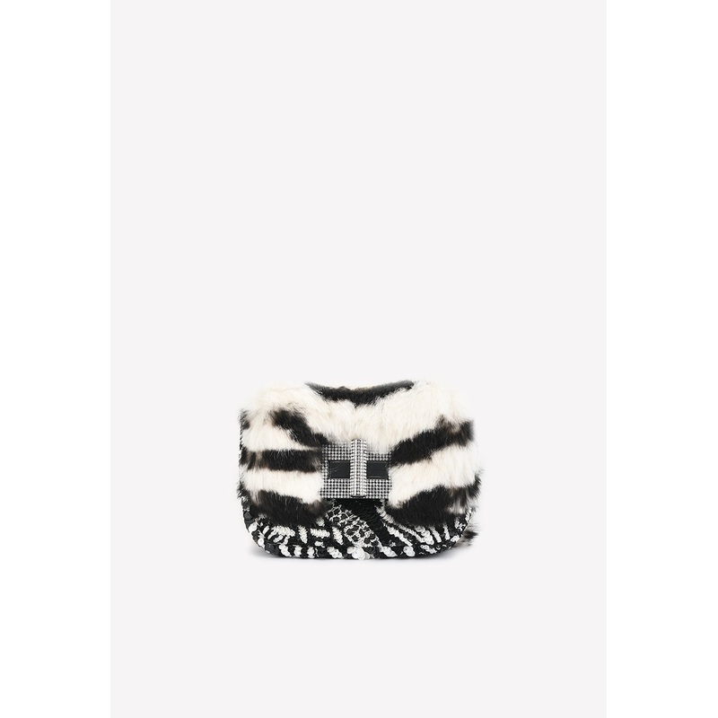 Mini Natalia Tiger Print Faux-Fur Shoulder Bag