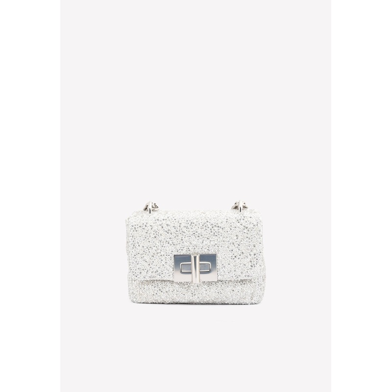 Mini-Soft Natalia Shoulder Bag with All-Over Sequins