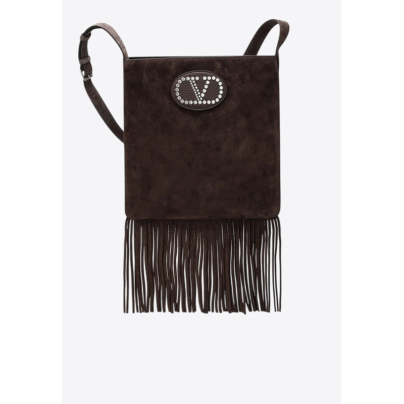 Nellcote VLogo Fringed Messenger Bag