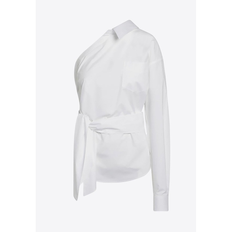 One-Shoulder Buttoned Shirt