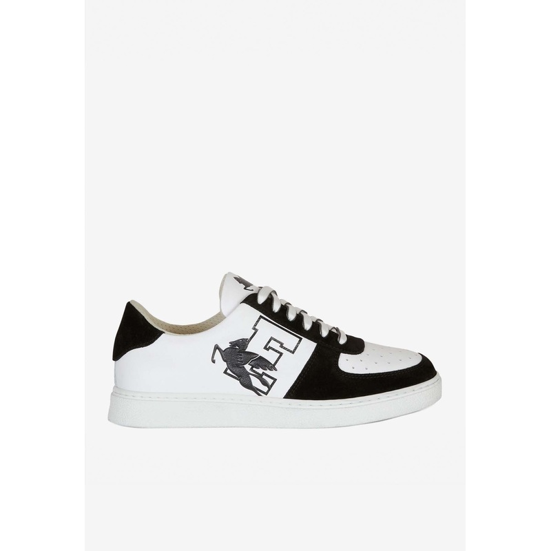 Pegaso Logo Leather Low-Top Sneakers