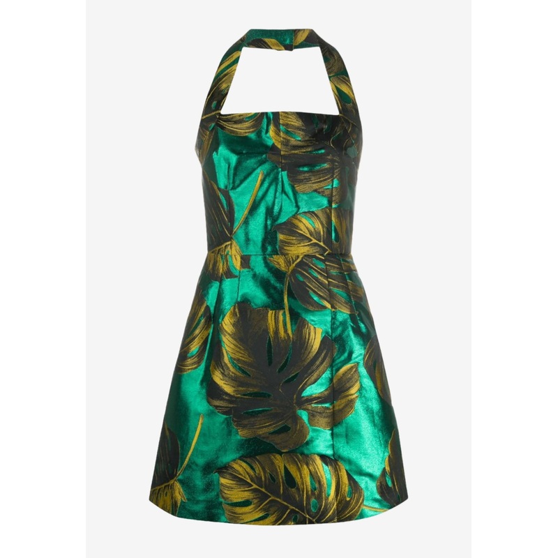 Printed Jacquard Lam Mini Dress