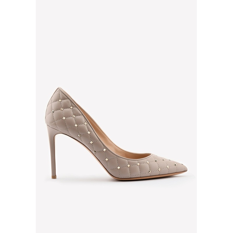 Rockstud Spike 100 Quilted Pumps