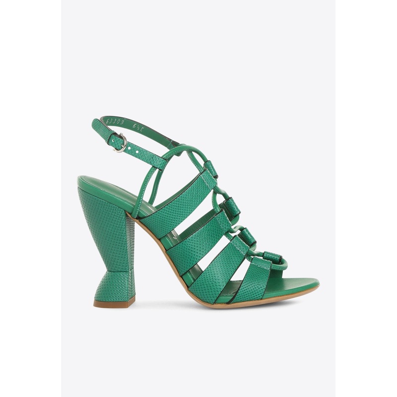 Sirmio 105 Lizard Embossed Leather Sandals