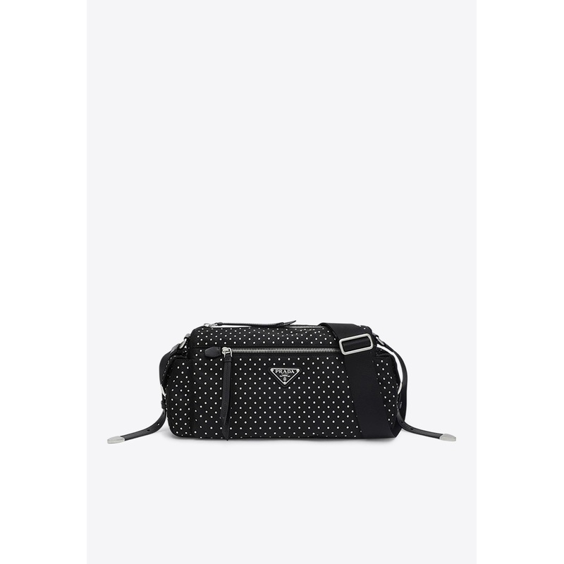 Studded Re-Nylon Crossbody Bag