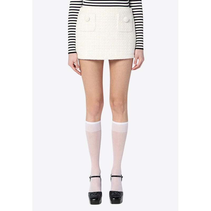 Textured Tweed Mini Skirt