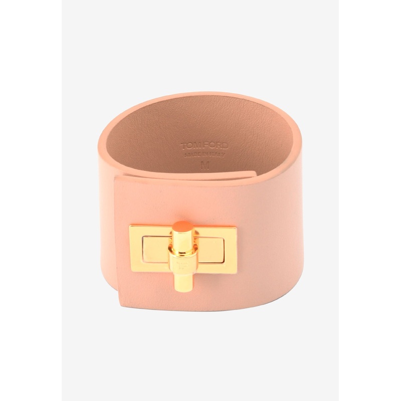 Wide Turnlock Cuff in Leather