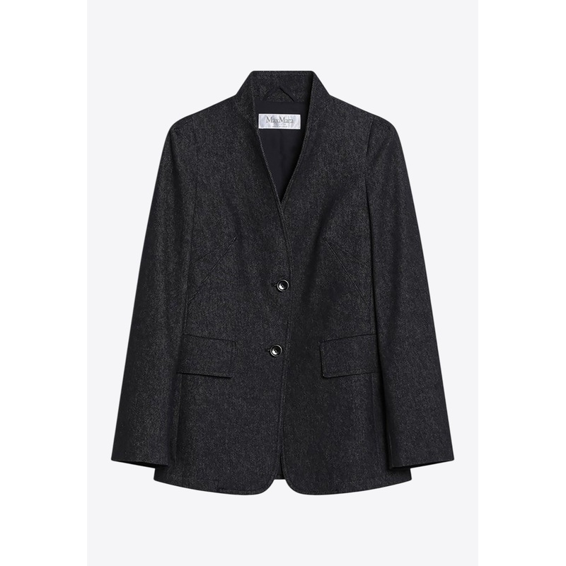 Beatrice Denim-Effect Blazer