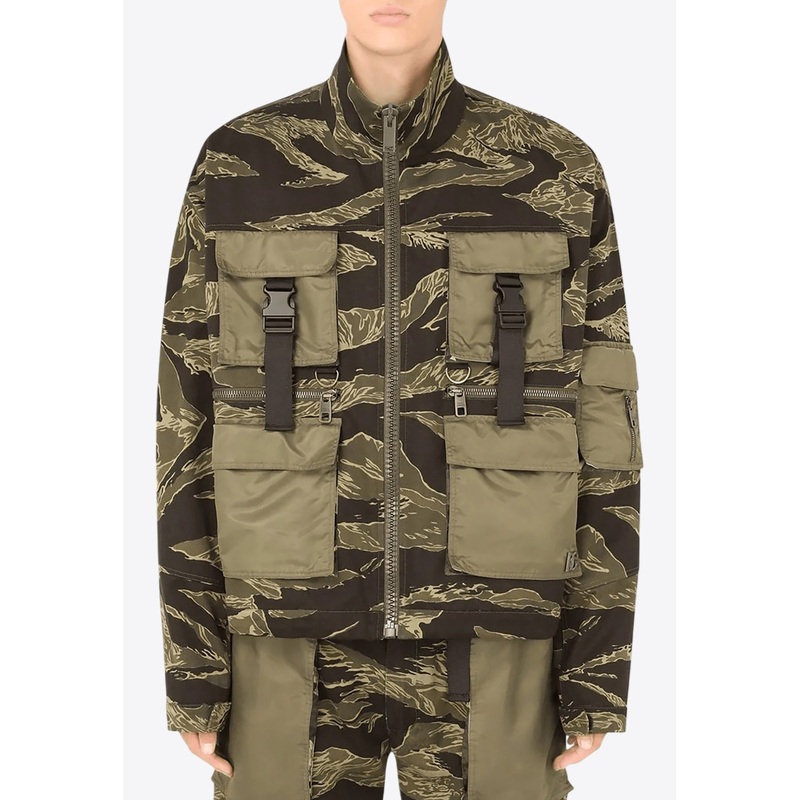 Camouflage Zip-Up Field Jacket