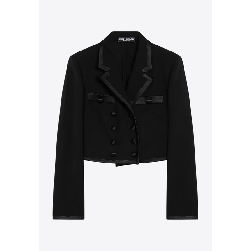 Cropped Double-Breasted Jacket