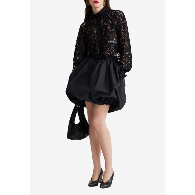 High-Waist Mini Bubble Skirt