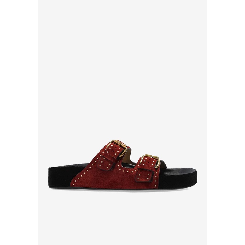 Lennyo Suede Buckle Sandals