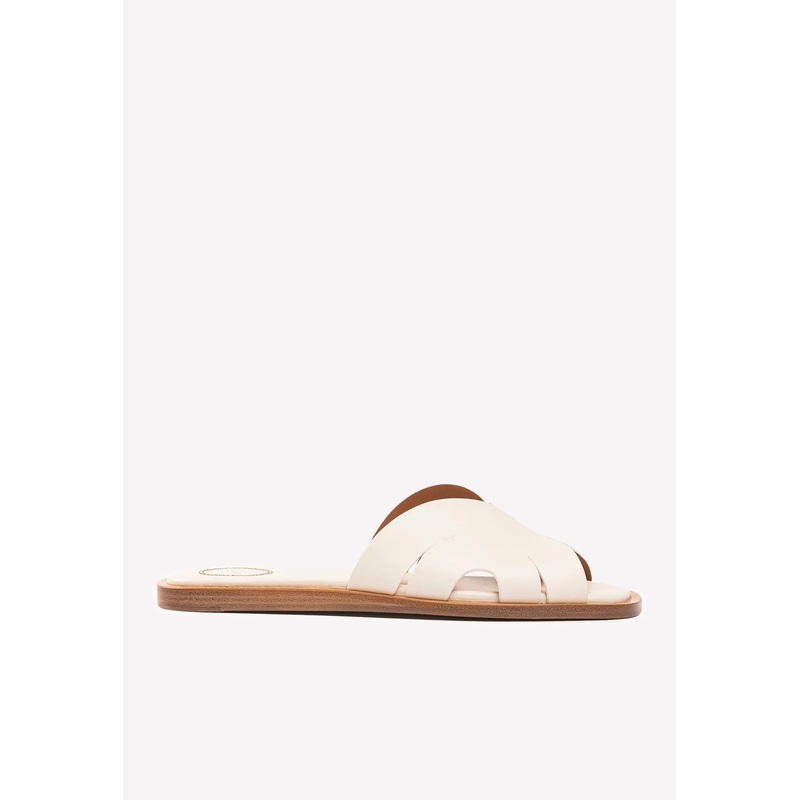 Lucille Calf Leather Flat Sandals