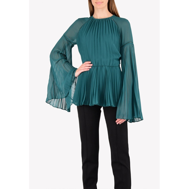 Nyla Pleated Fit Flare Top