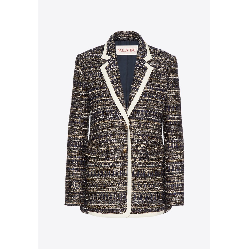 Single-Breasted Tweed Blazer
