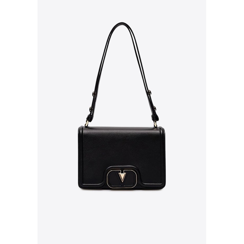VLogo Leather Shoulder Bag