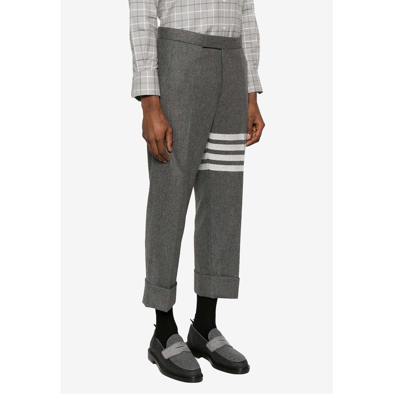 4-bar Striped Wool Blend Tailored Pants